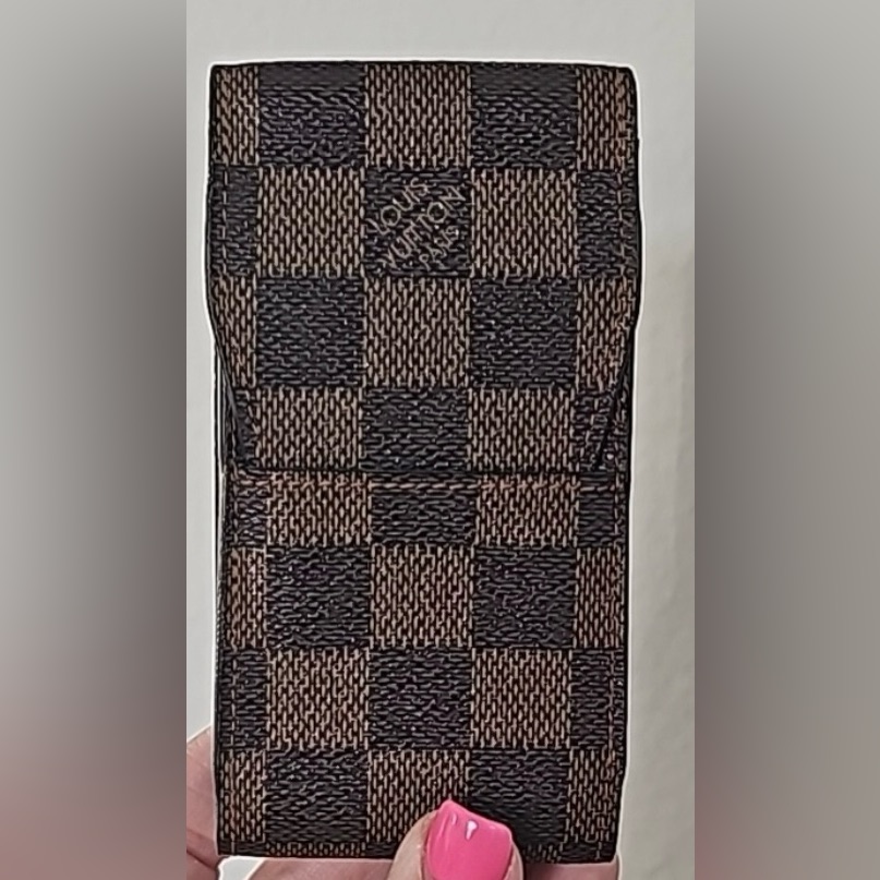 Rare Louise Vuitton Damier Ebene Ct0037 Cigarette Case Lv Damier Accessories